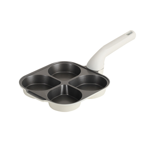 Jeetee吉特有钛陶瓷煎鸡蛋汉堡锅平底锅不粘锅煎锅家用四孔煎蛋锅