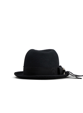 【24期免息】Roger Vivier/RV配饰Broche Vivier饰扣毛毡礼帽