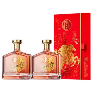 泸州老窖定制酒马年生肖酒52度浓香型白酒500ml*2胡可