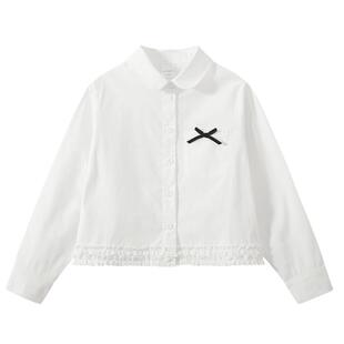 植木童装【miu系学院风】女童衬衫纯棉 儿童长袖衬衫 2026春新款