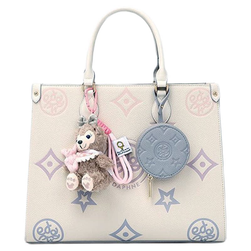 Daphne/达芙妮2025新款女百搭通勤印花女士大容量单肩托特包10500