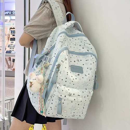 学院风轻便可爱书包初中生女生高中学生双肩包大学生旅行通勤背包