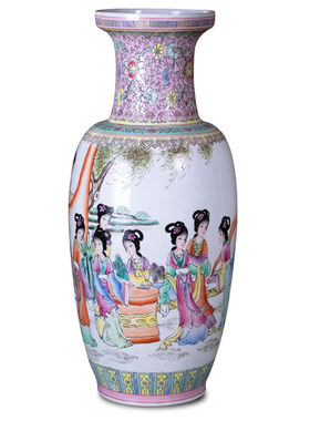 景德镇粉彩仕女图花瓶60CM
