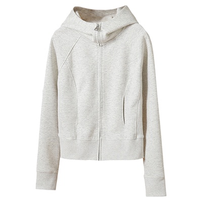 SKYINTL美式重磅拉链连帽卫衣女