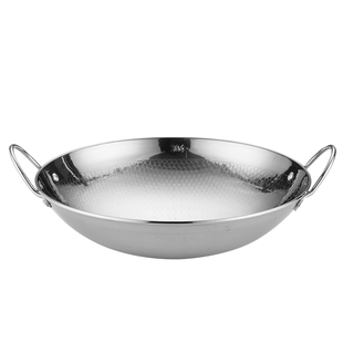 304不锈钢小干锅酒精炉小火锅商用干锅锅家用锅仔锅餐厅平底干锅