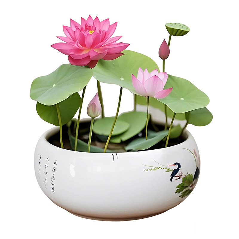 碗莲种藕根茎带芽小型荷花苗水培植物带花苞四季盆栽睡莲花卉开花