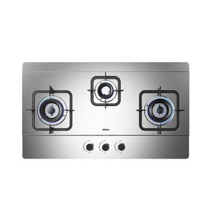 老板9G23不锈钢面板三眼燃气灶煤气嵌入式家用天然气液化气双灶具
