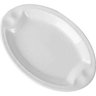 白色鱼盘家用陶瓷蒸鱼盘子创意新款长方双耳椭圆形鱼菜盘酒店餐具