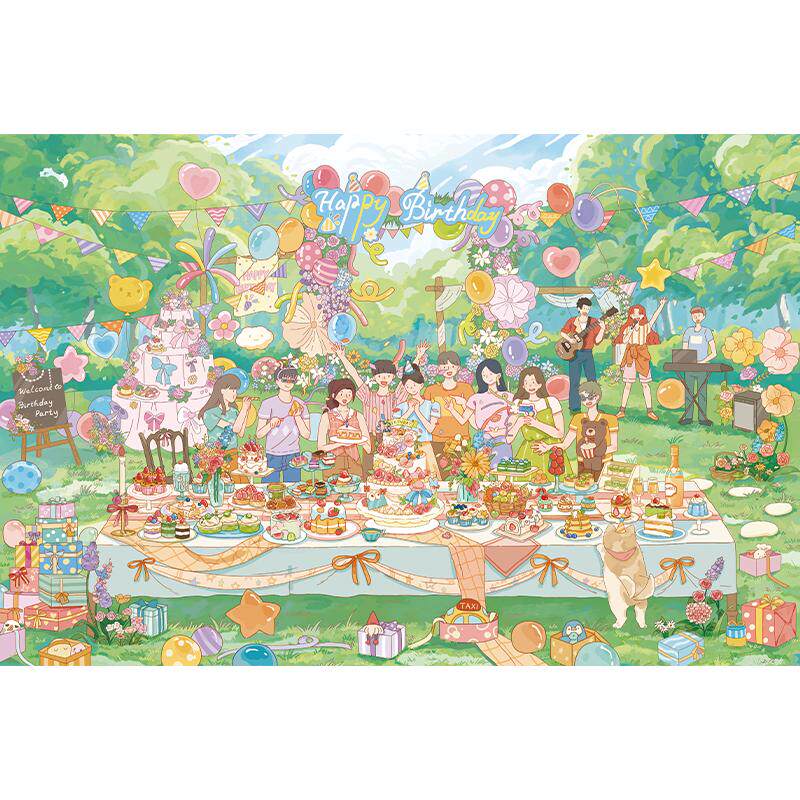 猫的天空之城拼图1000片生日乐章成人版治愈系夜光拼图生日礼物女