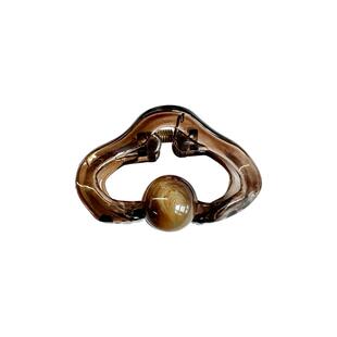 咖色小抓夹半扎发发夹女后脑勺边夹侧边高级感2026新款鲨鱼夹头饰