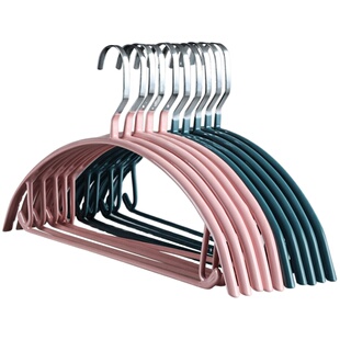 新款升级纳米防滑无痕加粗扁钩加厚晾晒衣架收纳省空间防起包衣架