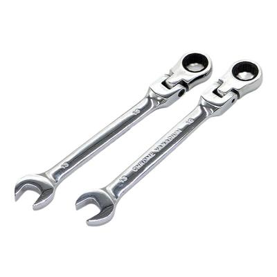 快速棘轮开口180度自由活动可摇头两用梅花活口呆扳手自动手工具