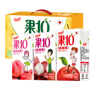 惠尔康果10果味饮料红苹果水蜜桃汁荔枝爽雪梨248ml*24盒 整箱