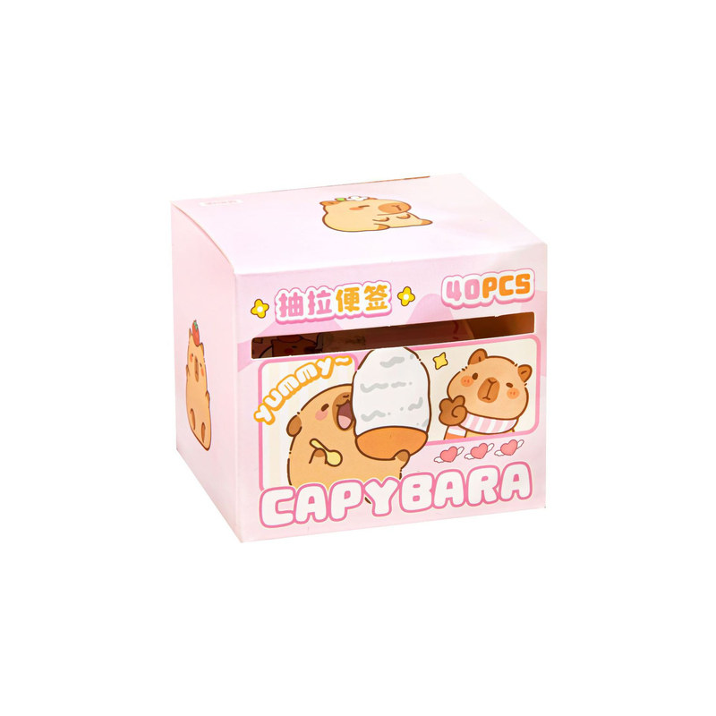 卡皮巴拉水豚熊猫卡通抽拉便利贴
