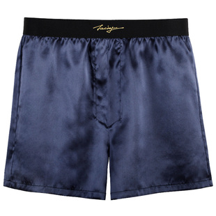 52025桑蚕丝家居裤男士内裤真丝睡裤阿罗裤宽松短裤绸缎礼品包装