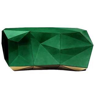 现代轻奢餐边柜酒店别墅不规则钻石柜创意艺术客厅靠墙高端储物柜