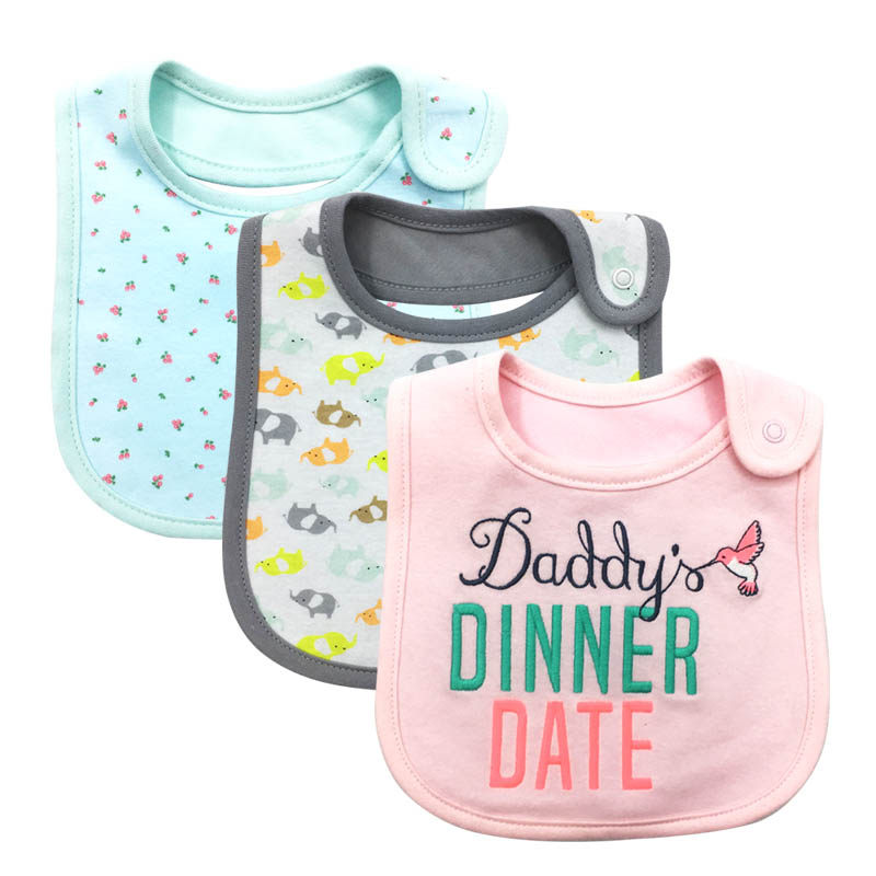 新生儿围嘴卡特外贸口水巾儿童围饭兜防水卡通围嘴婴儿用品