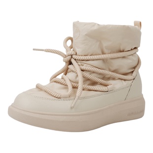 长立养生鞋2025新款冬季冰岛防水羽绒布棉靴加绒加厚保暖雪地靴女