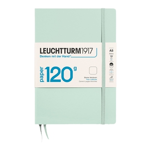 LEUCHTTURM1917德国灯塔笔记本子120g加厚无酸纸a5记事本简约学生商务皮面本硬皮办公笔记本【可定制印名字】