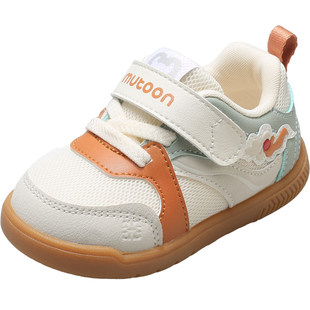 牧童童鞋婴儿步前鞋男春秋软底网面宝宝鞋子国风祥云面包鞋女童