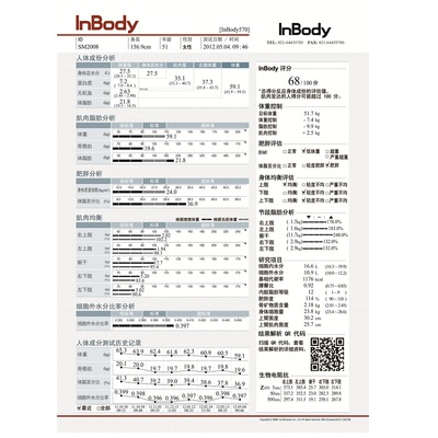 inbody官方专用a4空白报告纸