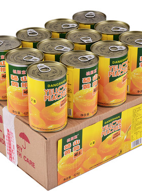 黄桃罐头425g*12罐正品整箱
