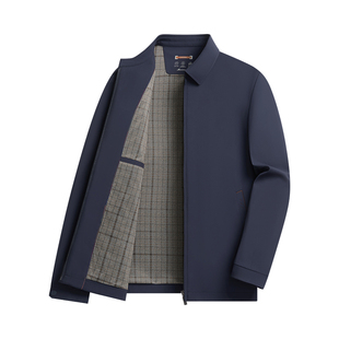 杉杉2025秋冬新款翻领行政夹克男士商务外套免烫抗皱休闲工装上衣