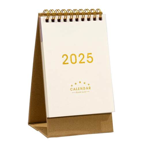 2025年日历定制2026年新款台历复古简约ins风桌面摆件新款高考倒计时日历本自律打卡记事本计划本迷你月历