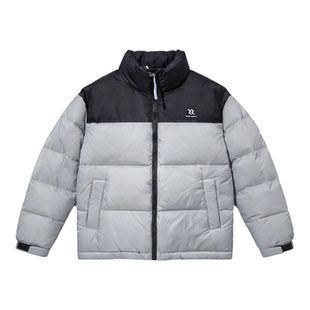 2025年新款街头潮牌立领短款羽绒服男拼接加厚保暖面包服外套男装