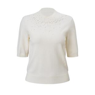 【SGPR】复古优雅感半高领套头毛衫25秋中袖修身上衣