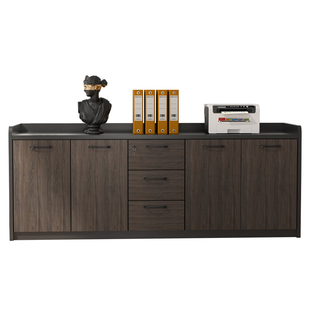 矮柜办公室办公柜子文件柜木会议室茶水柜隔断柜带锁储物柜打印机