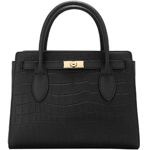 稻草人包包女士新款斜挎包牛皮时尚妈妈包礼物真皮大气手提包女包