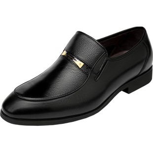 金利来男士皮鞋英伦圆头真皮软面鞋牛皮商务正装秋冬男鞋套脚正品