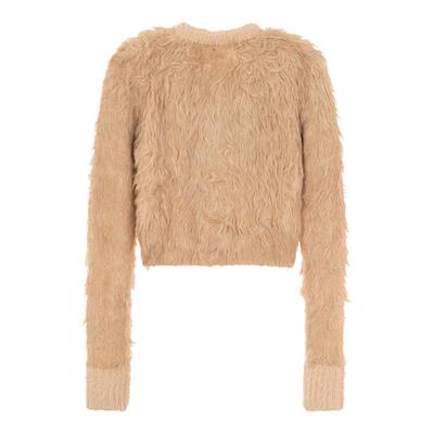 ACNE STUDIOS 25新款女士毛绒感时尚短款开衫毛衣银泰百货 301574