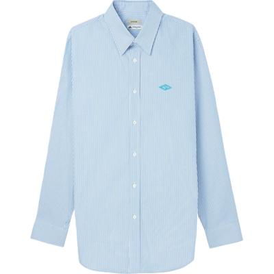 SYSTEM 春夏男宽松条纹长袖衬衫