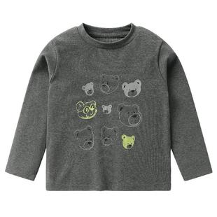 右欧男童女童打底衫长袖T恤卡通动漫春秋季新款童装儿童内搭上衣