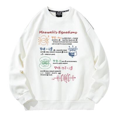 麦克斯韦方程Maxwell equations物理电磁学数学公式男女加绒卫衣