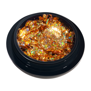 进口超闪美甲金箔碎片纸轻薄细腻幻彩铂金银箔点缀指甲油胶装饰品
