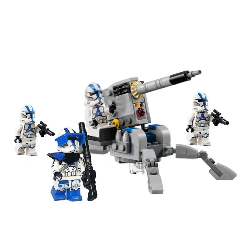 星球大战star Wars曼达洛人和古的N-1型星际战机MOC拼装积木玩具