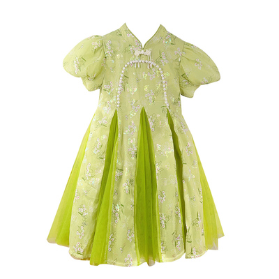 女童连衣裙新中式儿童国风裙子夏装2025新款小女孩夏季旗袍公主裙