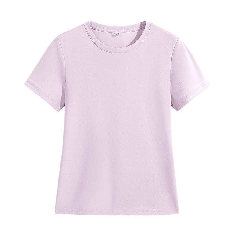 班尼路紫色速干冰感T恤女春夏新款美式复古休闲修身凉感短袖上衣Q
