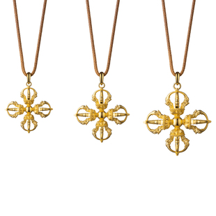 玺匠金铺《足金古法十字金刚杵》足金9999 黄金吊坠挂件礼物