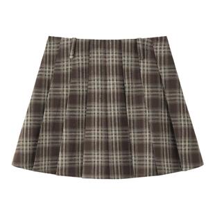 东京岁时记jk制服半身裙女校供学院风百褶裙秋棕色格裙短裙栗冬凛