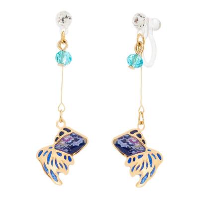 osewaya幸运小金鱼绿色耳环