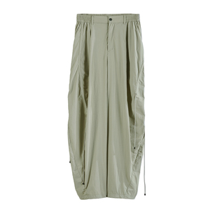 自游同款UPF50防晒裤|日着户外工装裤2025夏新品抽绳阔腿休闲裤女