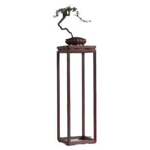 黑胡桃木花架新中式花几实木古典置物架高档摆台客厅落地电视边柜