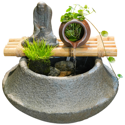 水磨坊流水摆件循环水鱼缸造景