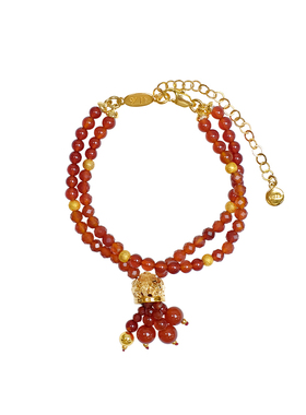 ATELIERSO 26SS 新年礼物｜扇形红玛瑙双层手串