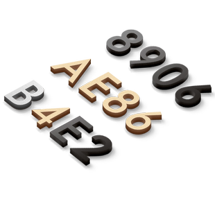 门牌号码数字英文字母贴纸家用3D立体亚克力高档宾馆酒店公寓楼层指示牌创意简约自粘门贴标识标志牌定制墙贴