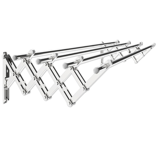 伸缩晾衣杆晾衣架阳台室外户外推拉式折叠凉晒衣架 304不锈钢加粗